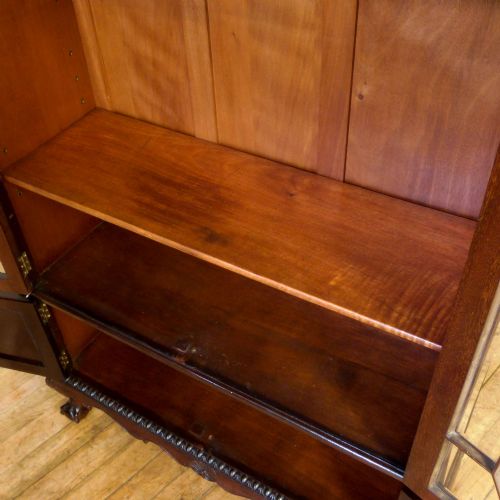 EDWARDIAN CHIPPENDALE STYLE MAHOGANY BOOKCASE - ADDITIONAL PHOTO 5