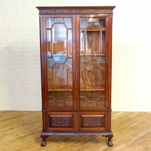 EDWARDIAN CHIPPENDALE STYLE MAHOGANY BOOKCASE - ADDITIONAL PHOTO 7