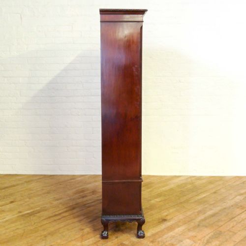 EDWARDIAN CHIPPENDALE STYLE MAHOGANY BOOKCASE - ADDITIONAL PHOTO 8