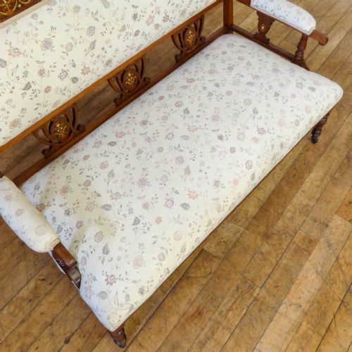EDWARDIAN ROSEWOOD INLAID SOFA - ADDITIONAL PHOTO 3