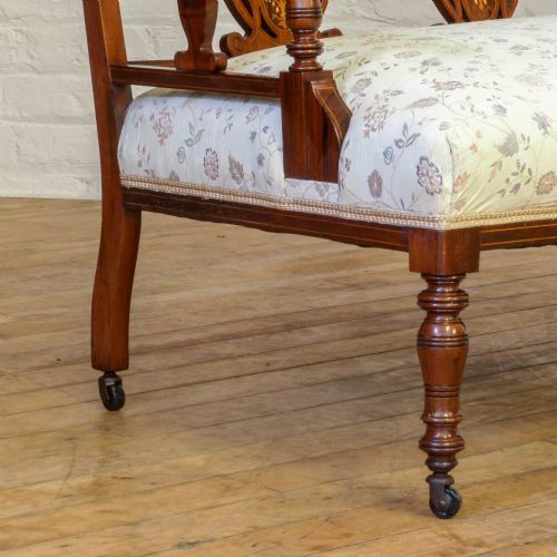EDWARDIAN ROSEWOOD INLAID SOFA - ADDITIONAL PHOTO 2