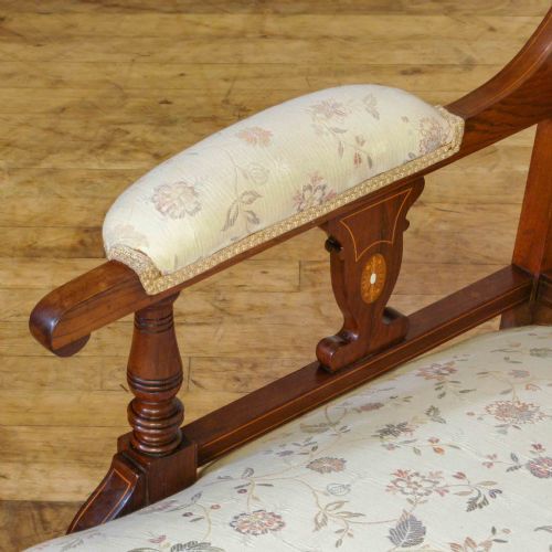 EDWARDIAN ROSEWOOD INLAID SOFA - ADDITIONAL PHOTO 5