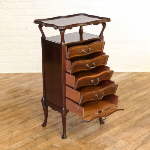 EDWARDIAN MAHOGANY MUSIC CABINET - ADDITIONAL PHOTO 2