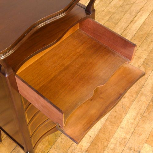 EDWARDIAN MAHOGANY MUSIC CABINET - ADDITIONAL PHOTO 3