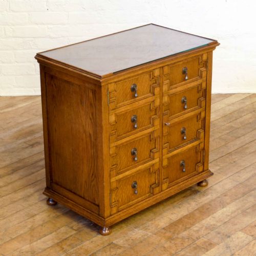 unusual jacobean style oak cupboard - CATEGORY: ANTIQUE FURNITURE - DATED 1920