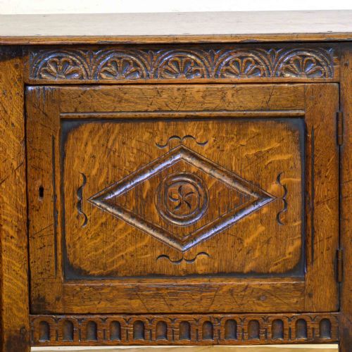 VICTORIAN 17TH CENTURY STYLE OAK CREDENCE TABLE - ADDITIONAL PHOTO 2