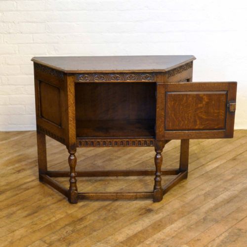 VICTORIAN 17TH CENTURY STYLE OAK CREDENCE TABLE - ADDITIONAL PHOTO 3
