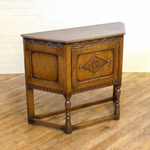 VICTORIAN 17TH CENTURY STYLE OAK CREDENCE TABLE - ADDITIONAL PHOTO 1