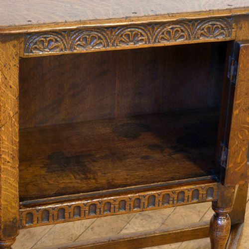 VICTORIAN 17TH CENTURY STYLE OAK CREDENCE TABLE - ADDITIONAL PHOTO 7