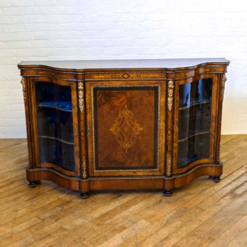 victorian ormolu mounted walnut credenza - CATEGORY: ANTIQUE SIDEBOARDS - DATED VICTORIAN