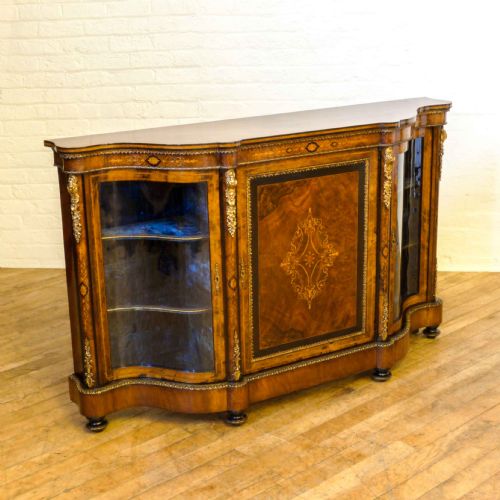 VICTORIAN ORMOLU MOUNTED WALNUT CREDENZA - ADDITIONAL PHOTO 1
