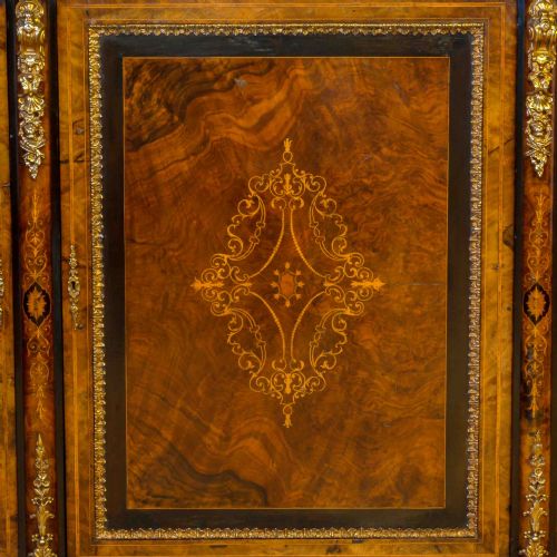 VICTORIAN ORMOLU MOUNTED WALNUT CREDENZA - ADDITIONAL PHOTO 2