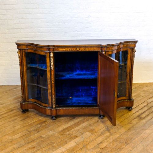 VICTORIAN ORMOLU MOUNTED WALNUT CREDENZA - ADDITIONAL PHOTO 4