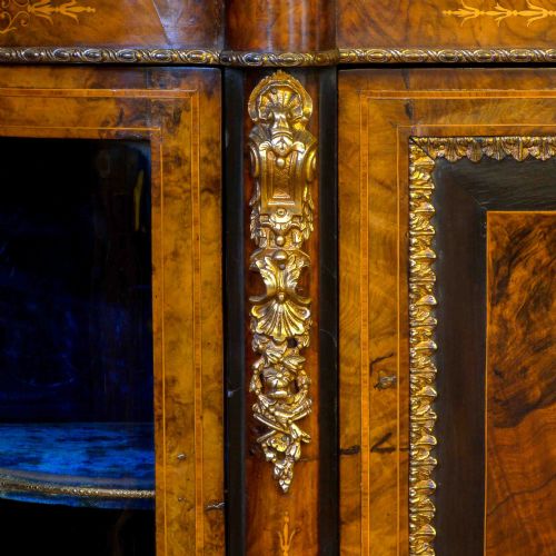 VICTORIAN ORMOLU MOUNTED WALNUT CREDENZA - ADDITIONAL PHOTO 5
