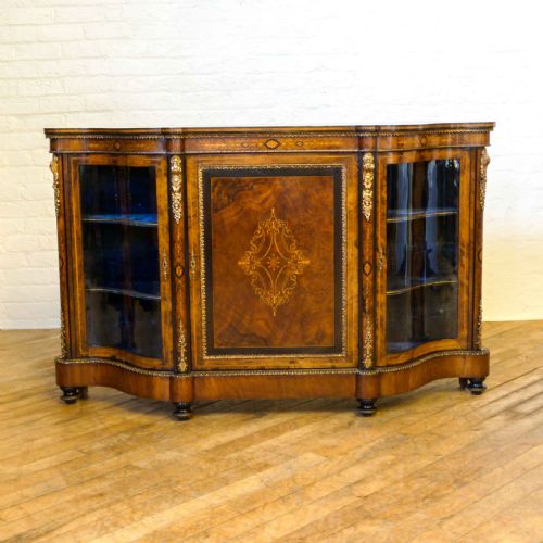 VICTORIAN ORMOLU MOUNTED WALNUT CREDENZA - ADDITIONAL PHOTO 10
