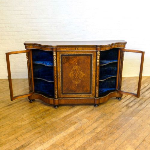VICTORIAN ORMOLU MOUNTED WALNUT CREDENZA - ADDITIONAL PHOTO 12