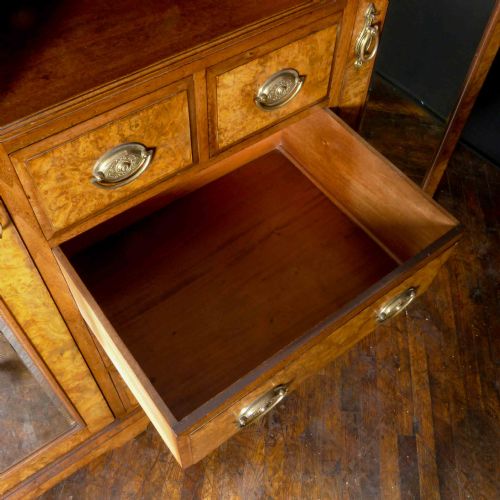 VICTORIAN BURR WALNUT PRINCESS WARDROBE - ADDITIONAL PHOTO 11