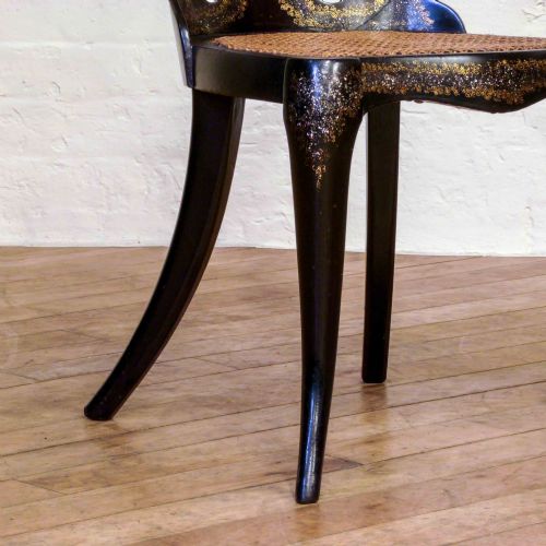 PAIR OF VICTORIAN PAPIERMCH CHAIRS - ADDITIONAL PHOTO 5
