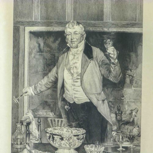 EDWARDIAN ETCHING HERE'S HEALTH UNTO HIS MAJESTY - ADDITIONAL PHOTO 1