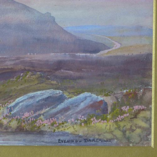 VICTORIAN WATERCOLOUR EVENING ON DARTMOOR - ADDITIONAL PHOTO 5