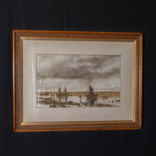 large victorian picture by w meredith - CATEGORY: ANTIQUE ART - DATED VICTORIAN