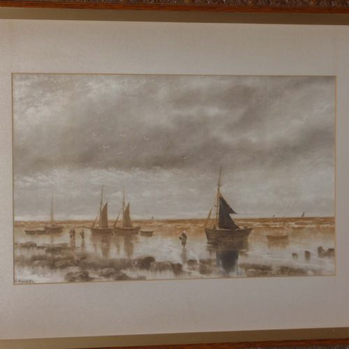 LARGE VICTORIAN PICTURE BY W MEREDITH - ADDITIONAL PHOTO 1