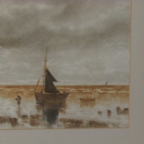 LARGE VICTORIAN PICTURE BY W MEREDITH - ADDITIONAL PHOTO 4