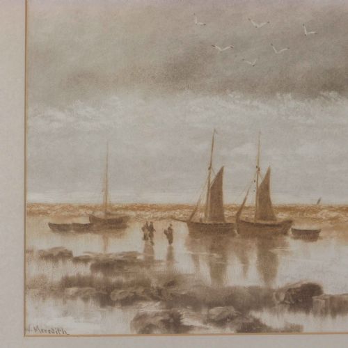 LARGE VICTORIAN PICTURE BY W MEREDITH - ADDITIONAL PHOTO 5