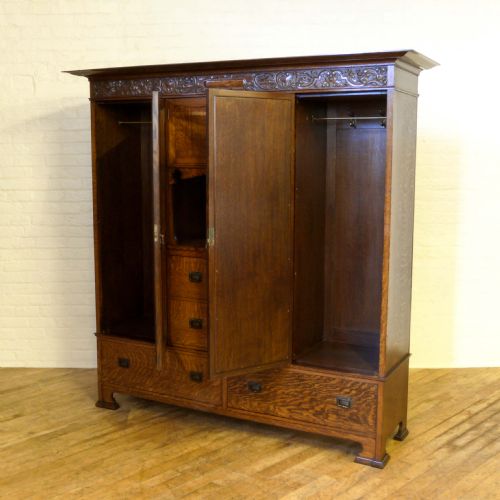 FINE ARTS CRAFTS OAK WARDROBE - ADDITIONAL PHOTO 2