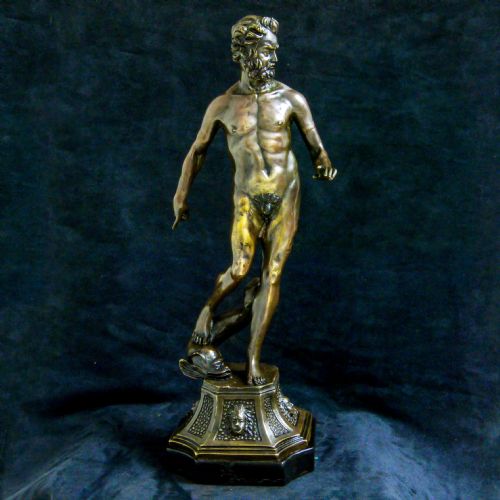 victorian bronze figure - CATEGORY: ANTIQUE METAL - DATED VICTORIAN