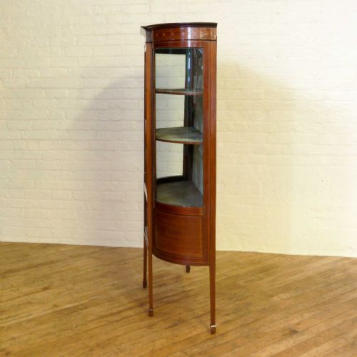 EDWARDIAN SHERATON STYLE MAHOGANY DISPLAY CABINET - ADDITIONAL PHOTO 11
