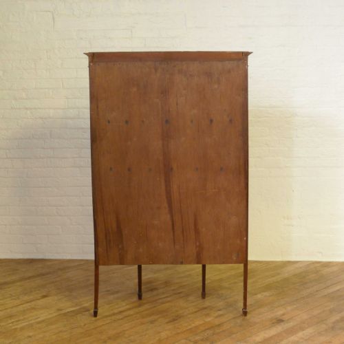 EDWARDIAN SHERATON STYLE MAHOGANY DISPLAY CABINET - ADDITIONAL PHOTO 12
