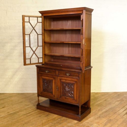 LATE VICTORIAN WALNUT BOOKCASE - ADDITIONAL PHOTO 1