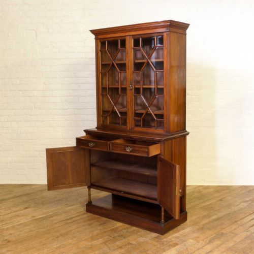LATE VICTORIAN WALNUT BOOKCASE - ADDITIONAL PHOTO 2