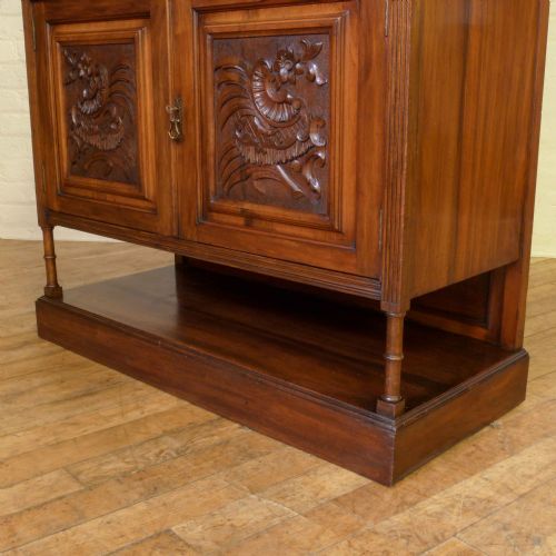 LATE VICTORIAN WALNUT BOOKCASE - ADDITIONAL PHOTO 3