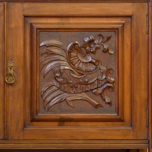 LATE VICTORIAN WALNUT BOOKCASE - ADDITIONAL PHOTO 8