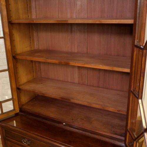 LATE VICTORIAN WALNUT BOOKCASE - ADDITIONAL PHOTO 9