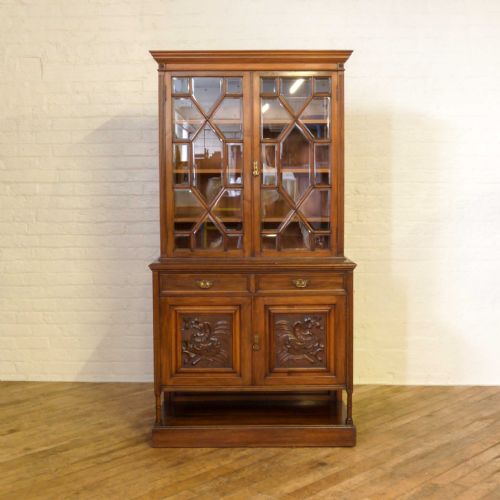 LATE VICTORIAN WALNUT BOOKCASE - ADDITIONAL PHOTO 11