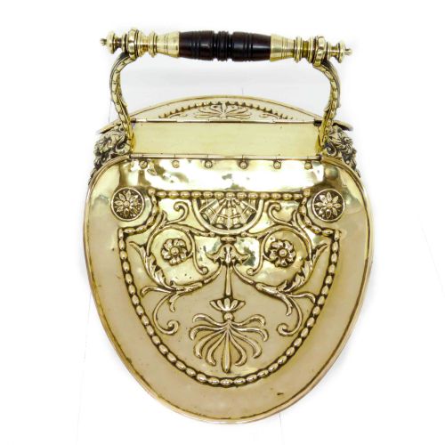 EDWARDIAN BRASS COAL HELMET - ADDITIONAL PHOTO 5