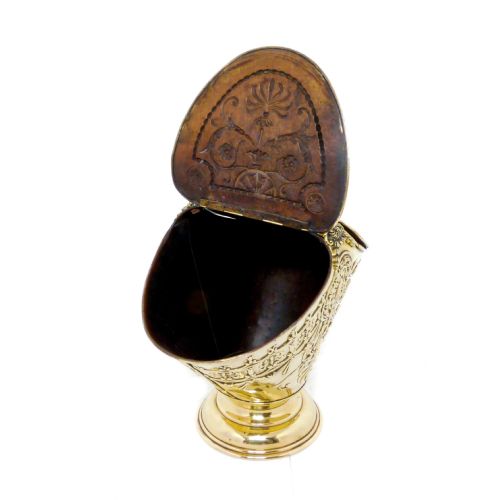 EDWARDIAN BRASS COAL HELMET - ADDITIONAL PHOTO 7