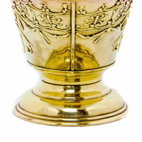 EDWARDIAN BRASS COAL HELMET - ADDITIONAL PHOTO 8