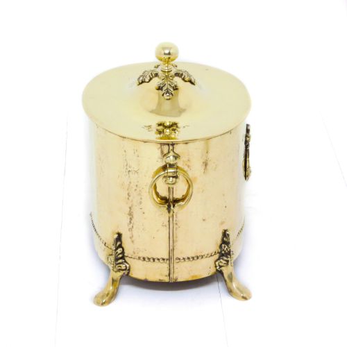 OVAL BRASS LIDDED COAL BOX - ADDITIONAL PHOTO 5