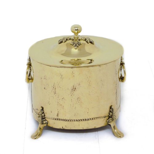 OVAL BRASS LIDDED COAL BOX - ADDITIONAL PHOTO 6