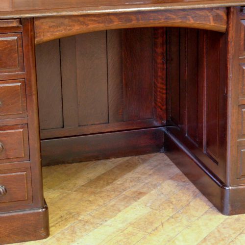 EDWARDIAN OAK ROLL TOP DESK - ADDITIONAL PHOTO 4