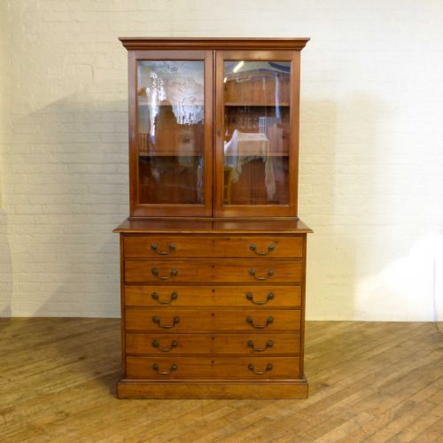 VICTORIAN MAHOGANY ARCHITECTS BOOKCASE - ADDITIONAL PHOTO 8
