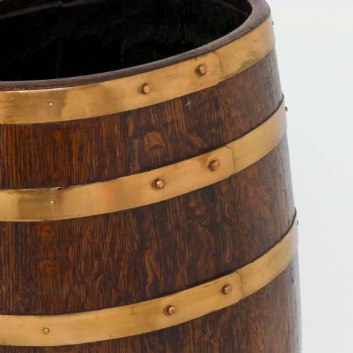 VICTORIAN OAK NAVY RUM BARREL - ADDITIONAL PHOTO 4