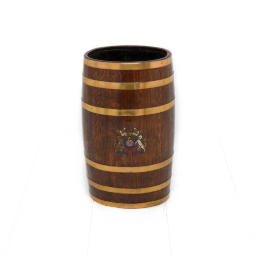 VICTORIAN OAK NAVY RUM BARREL - ADDITIONAL PHOTO 5