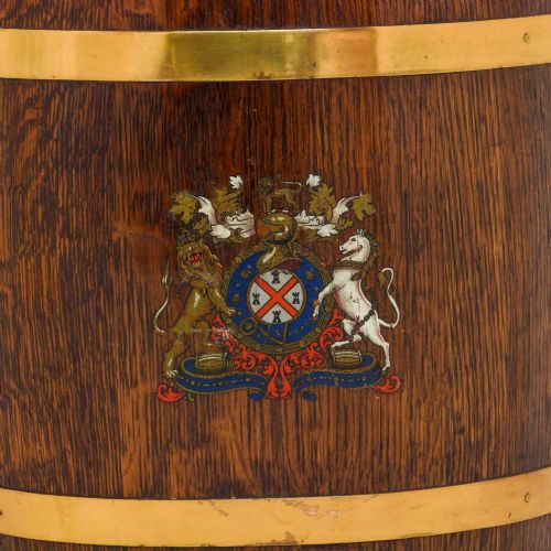 VICTORIAN OAK NAVY RUM BARREL - ADDITIONAL PHOTO 7