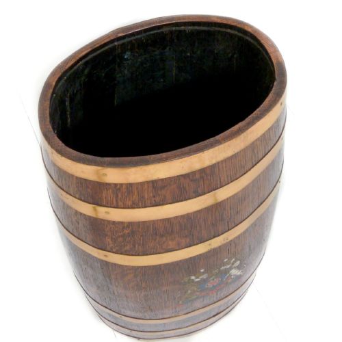 VICTORIAN OAK NAVY RUM BARREL - ADDITIONAL PHOTO 9