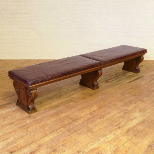 victorian leather gallery seat - CATEGORY: ANTIQUE MISCELLANEOUS - DATED VICTORIAN